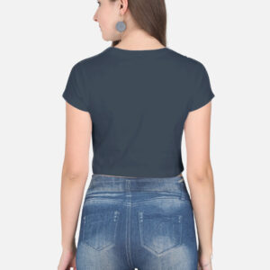 Alternative view of Crop Top - Navy Blue
