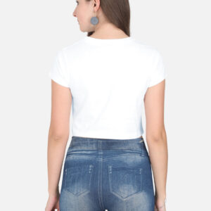 Alternative view of Crop Top - White