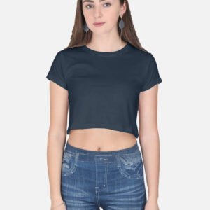 Crop Top - Navy Blue